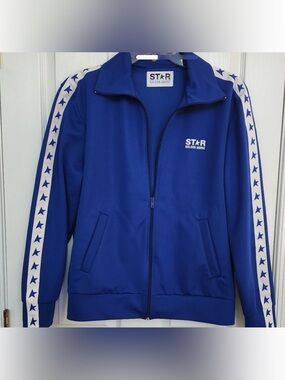 Golden Goose Royal Blue Crew with White STAR Logo